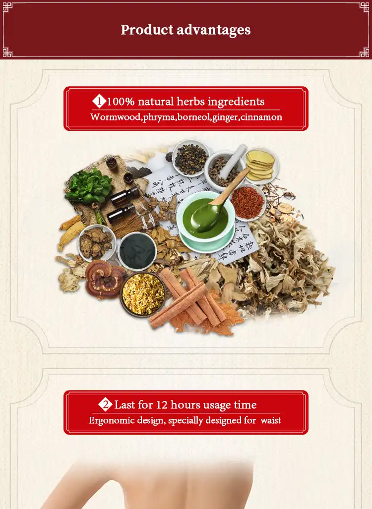 Lumbar Plaster Ingredients - Natural Wormwood Pain Relief Formula
