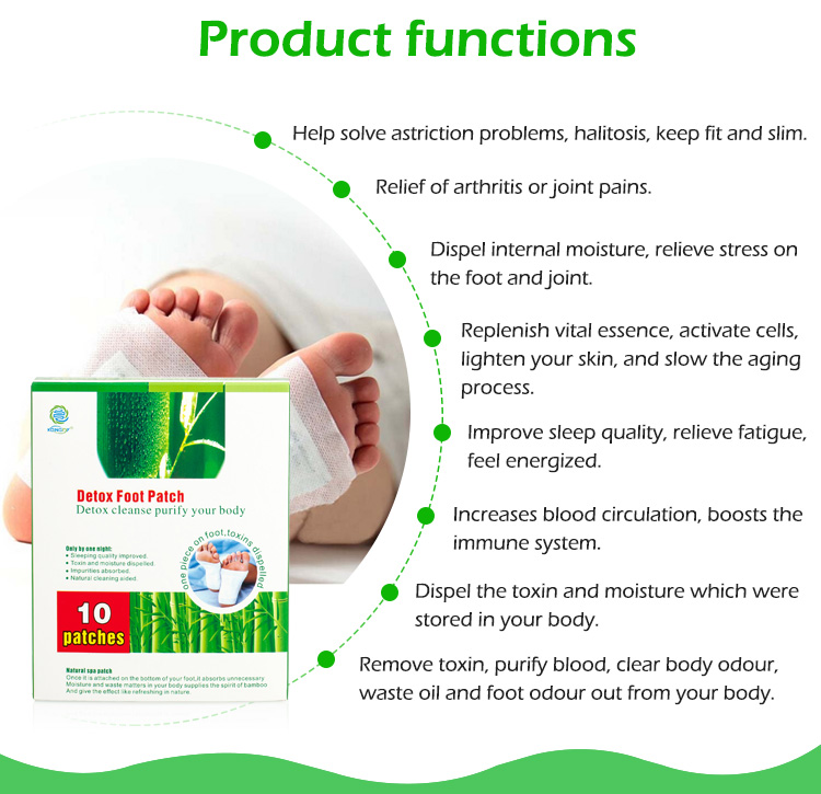bamboo vinegar detox foot patch OEM